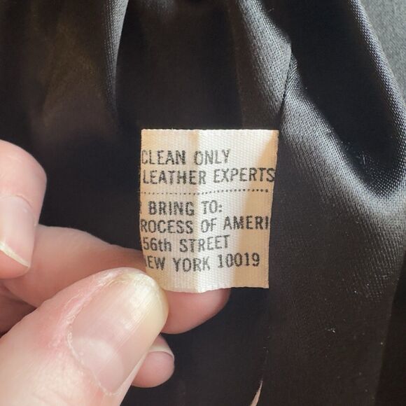 Vintage 60-70’s Leathercraft Womens Leather Coat M/L Black Double Breasted Lined - Picture 11 of 16